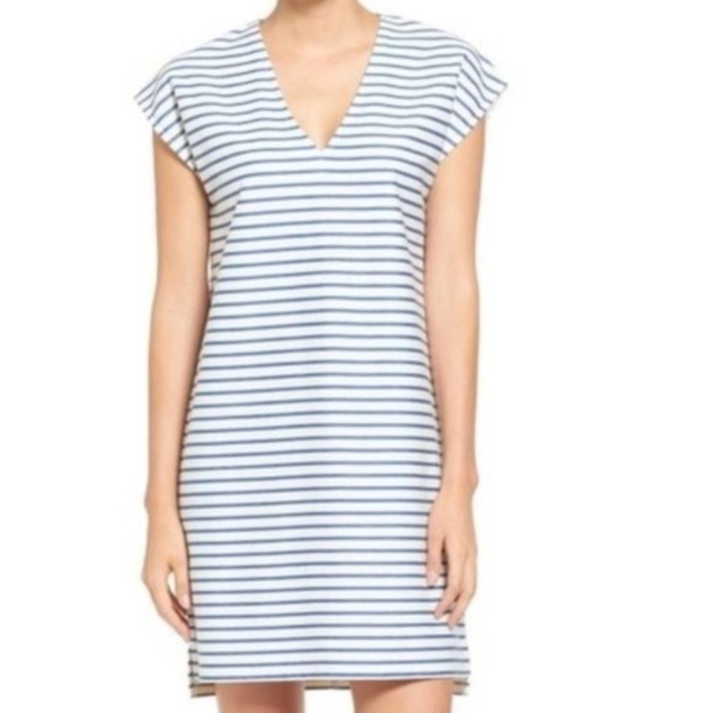 Madewell Striped Vacances Dress V Neck size XS